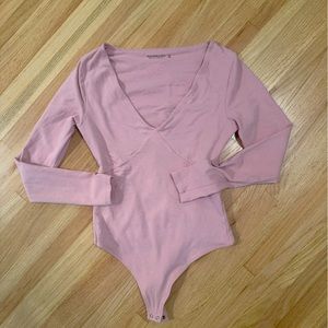 Pink Abercrombie & Fitch Bodysuit